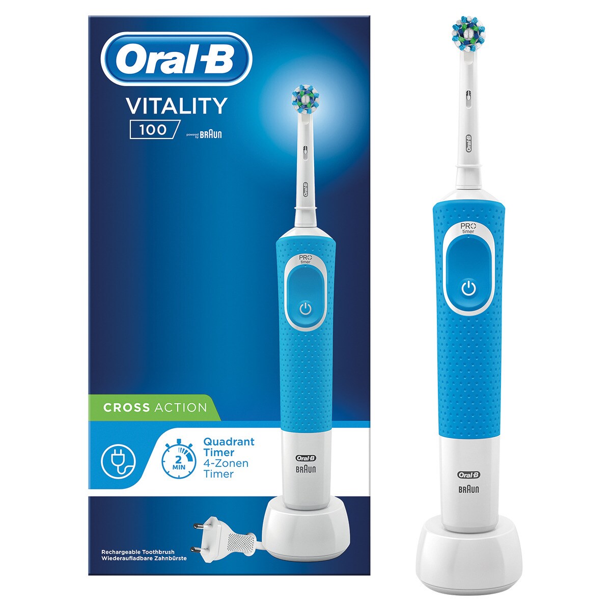 Cepillo de dientes eléctrico Oral-B Vitality 100 CrossAction Azul