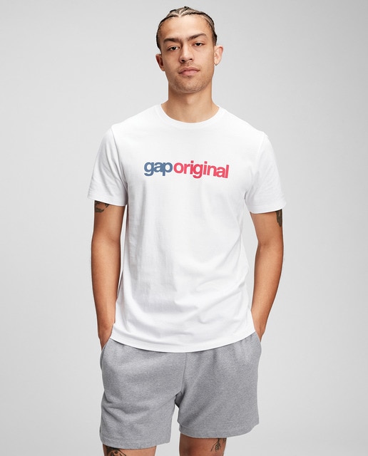 Camiseta de hombre en algodón orgánico blanca de manga corta · GAP · El  Corte Inglés