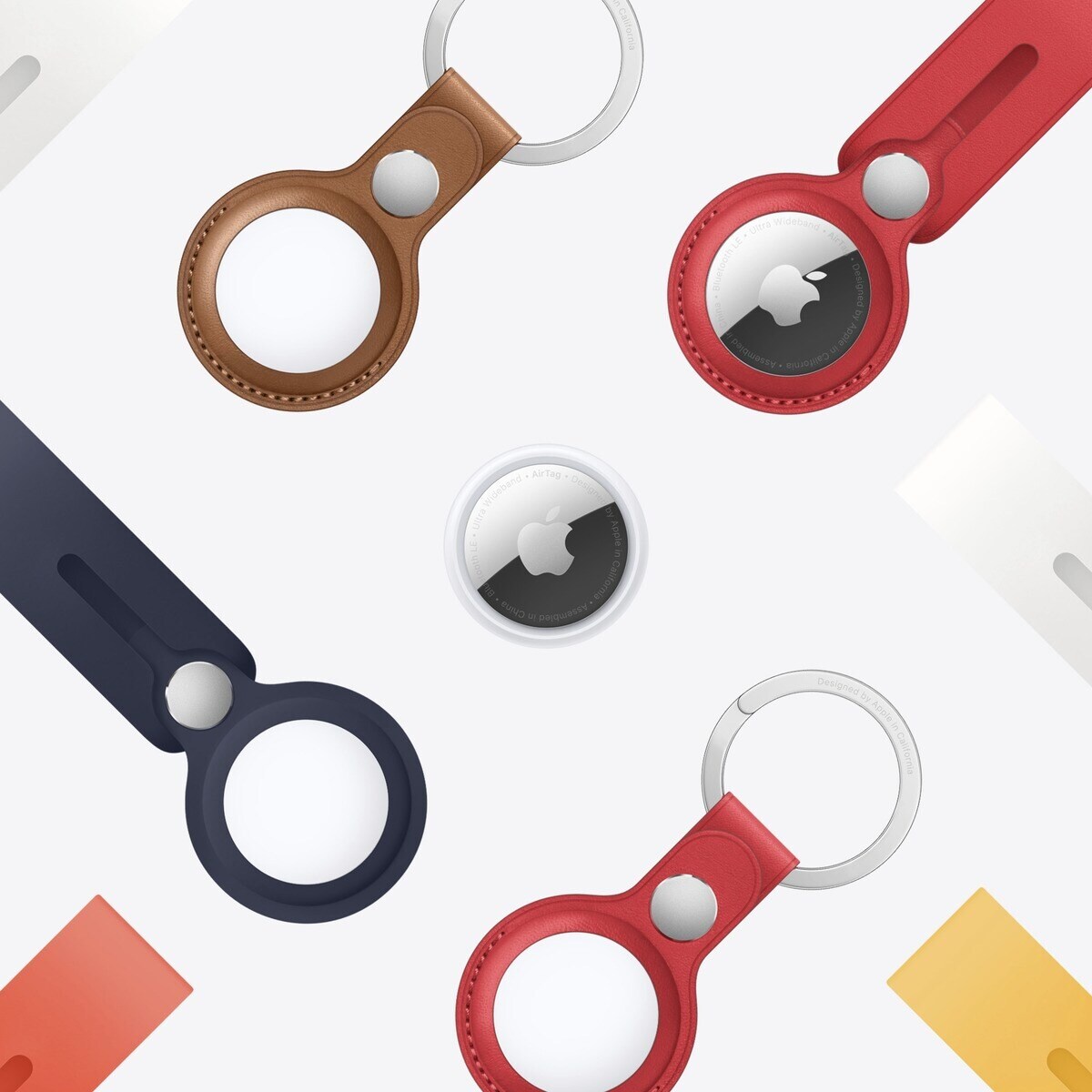 AirTag Apple Leather Loop - (PRODUCT)RED Vermelho-3