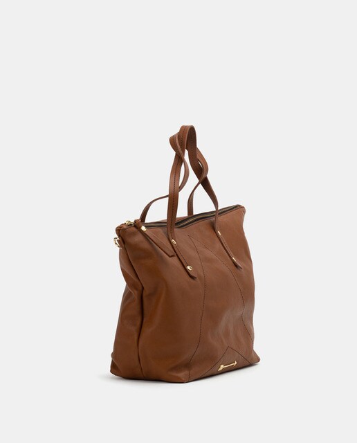 Bolso shopper grande Mercules Carpenter de piel bovina en marrón con  cremallera · Mercules · El Corte Inglés