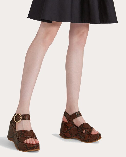 Sandalias de tacón Lyna de piel efecto serpiente · See By Chloé · El Corte  Inglés