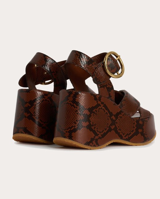 Sandalias de tacón Lyna de piel efecto serpiente · See By Chloé · El Corte  Inglés