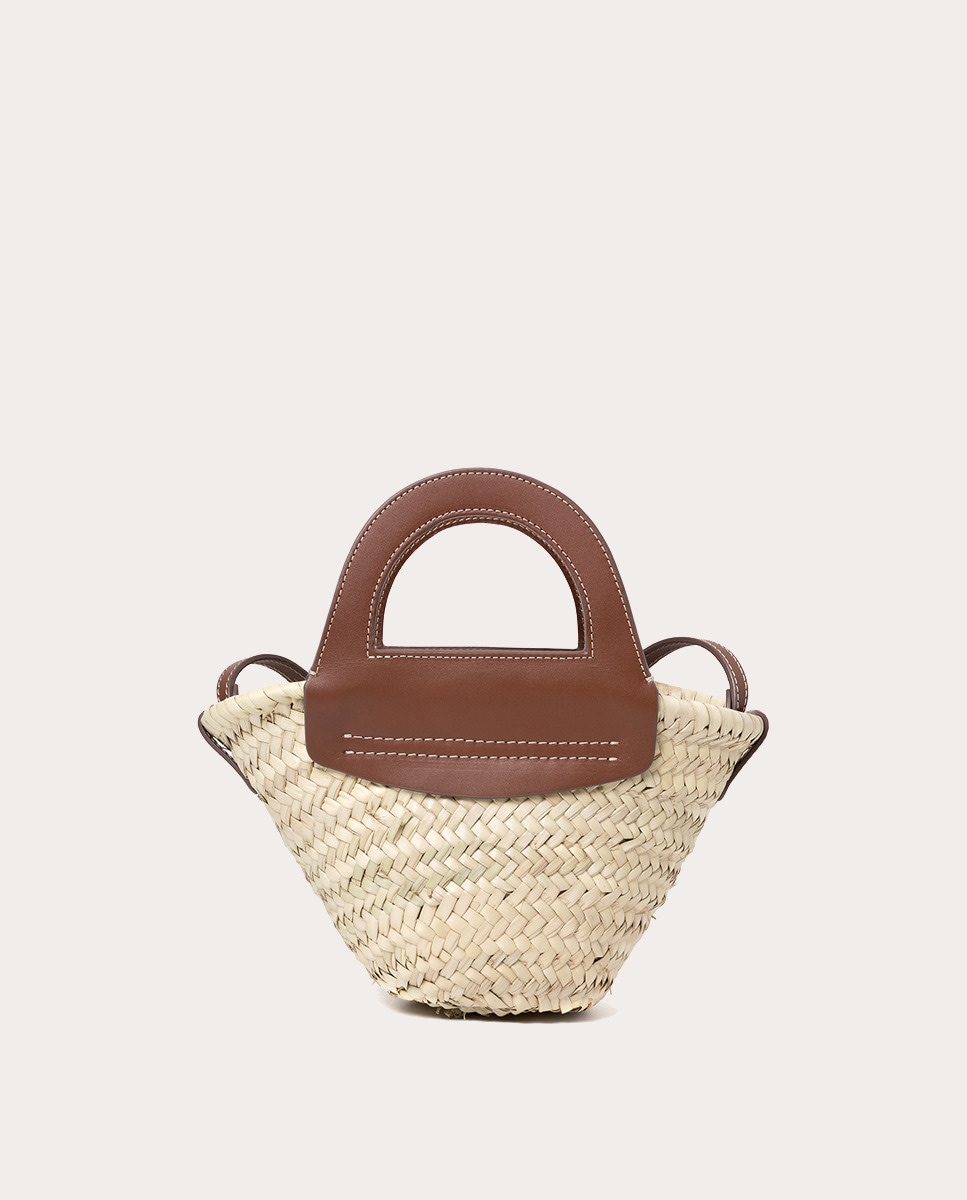 Bolso shopping Cabas Mini de rafia y piel · Hereu · El Corte Inglés