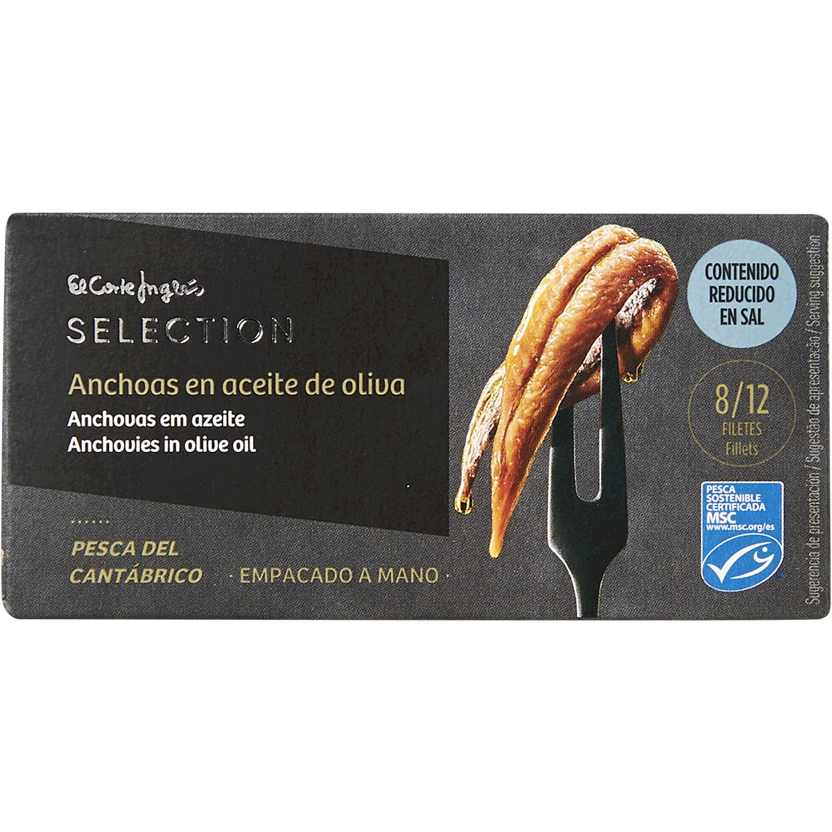 Anchovas em Azeite 8/12 Filetes embalagem 30 g