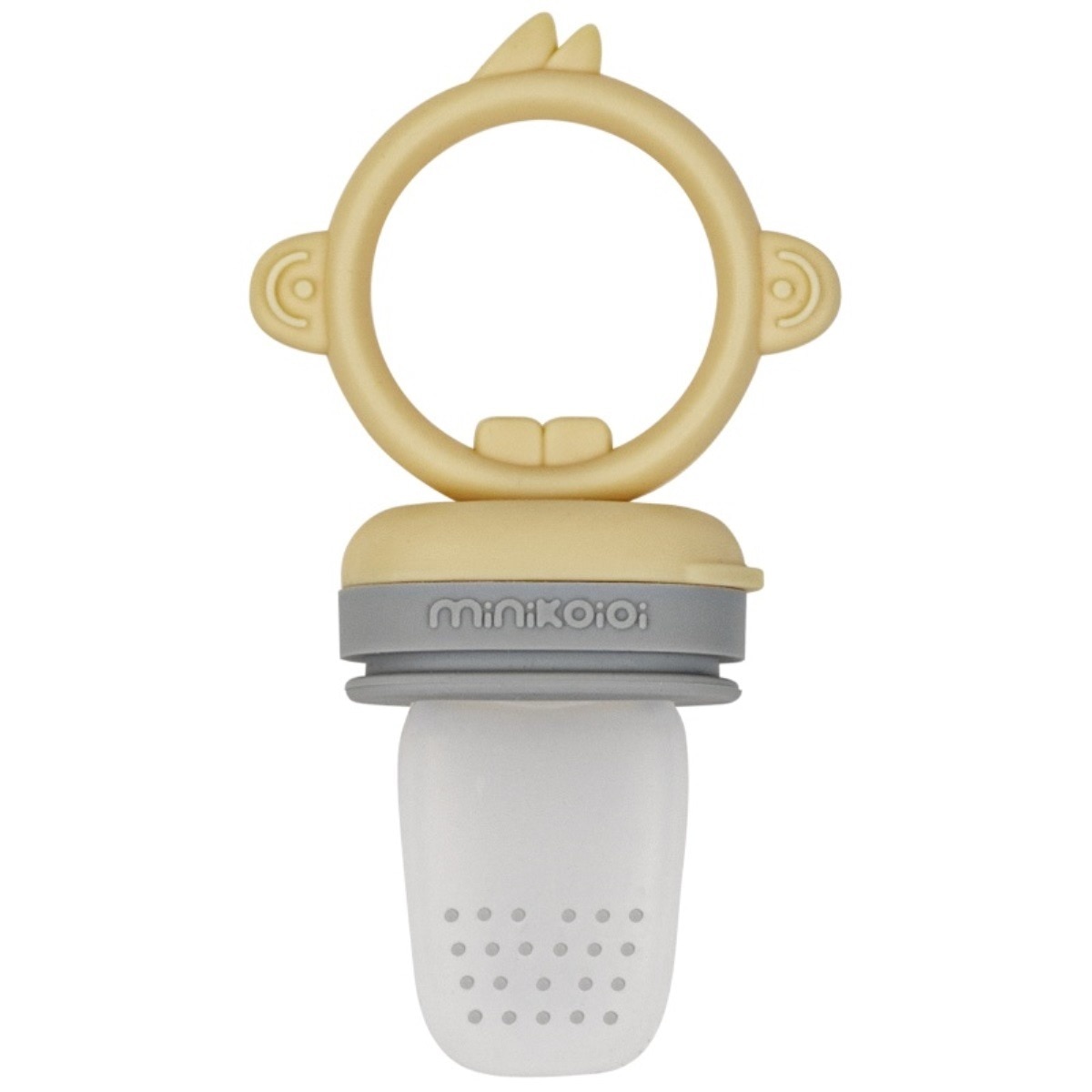Imagem 0 de Mordedor com recipiente para alimentos Minikoioi cinza/amarelo