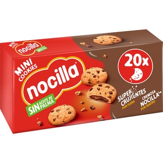mini cookies rellenas de Nocilla sin aceite de palma 6 bolsitas individuales paquete 160 g - Nocilla