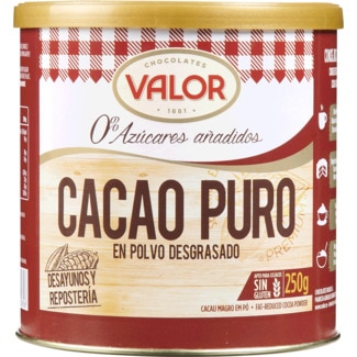 Cacau Puro em Pó sem Glúten e 0% Açúcar Adicionado embalagem 250 g - Valor