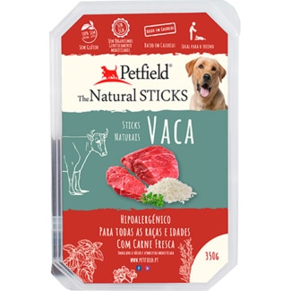 Snack para Cão Sticks de Vaca sem Glúten embalagem 350 g - Petfield