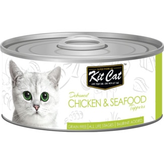 Comida Húmida para Gato de Frango e Marisco lata 80 g - Kit Cat