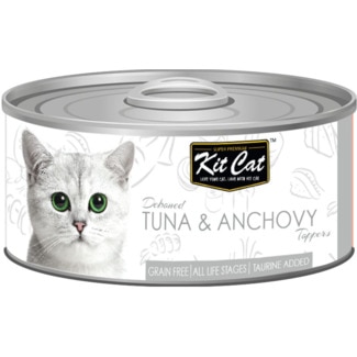 Comida Húmida para Gato de Atum e Anchovas lata 80 g - Kit Cat