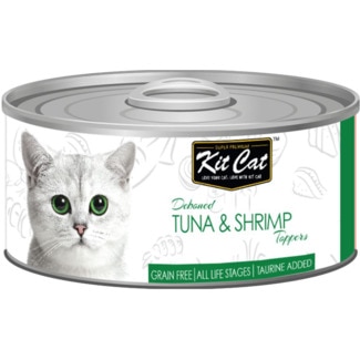 Comida Húmida para Gato de Atum e Camarão lata 80 g - Kit Cat
