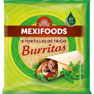 tortillas de trigo burritos 6 unidades paquete 370 g - Mexifoods