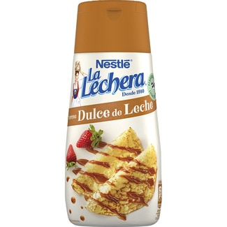 dulce de leche sabor a caramelo formato sirve fácil envase 450 g - La Lechera