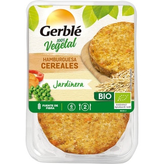 Bio Jardinera hamburguesa de cereales 100% vegetal y ecológica pack 2 unidades 80 g - Gerble