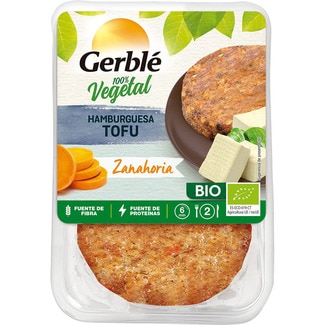 Bio hamburguesa de tofu y zanahoria 100% vegetal  ecológica pack 2 unidades 80 g - Gerble