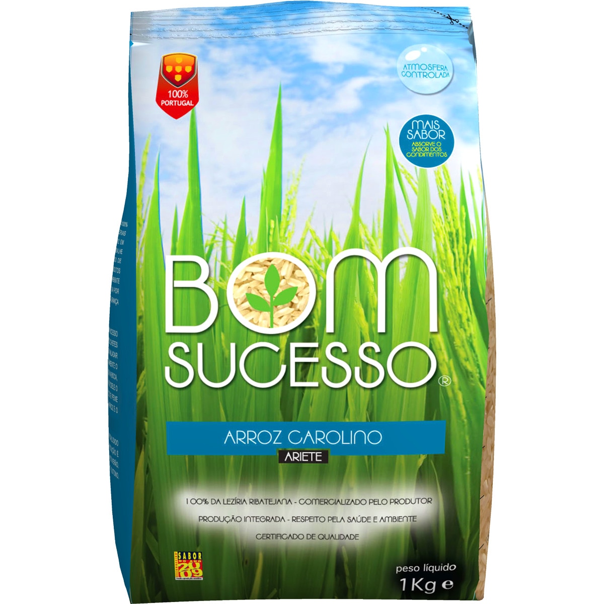 Arroz Carolino Extra Longo embalagem 1 kg