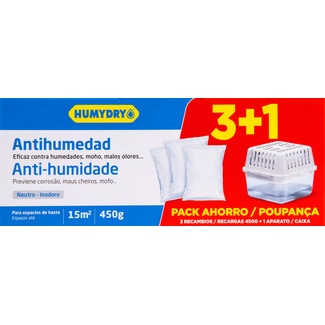 Ambientador Anti-Humidade Recarga com Oferta de Aparelho 3 unidades - Humydry