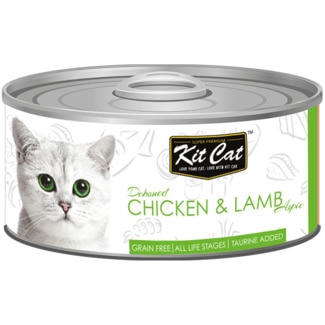 Comida Húmida para Gato de Frango e Cordeiro lata 80 g - Kit Cat
