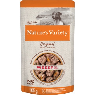 Comida Húmida para Cão Mini Adulto 1-10 Kg Original de Vaca embalagem 150 g - Nature's Variety