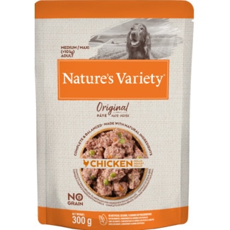 Comida Húmida para Cão Médio/Maxi Adulto +10 Kg Original de Frango embalagem 300 g - Nature's Variety