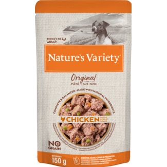 Comida Húmida para Cão Mini Adulto 1-10 Kg Original de Frango embalagem 150 g - Nature's Variety