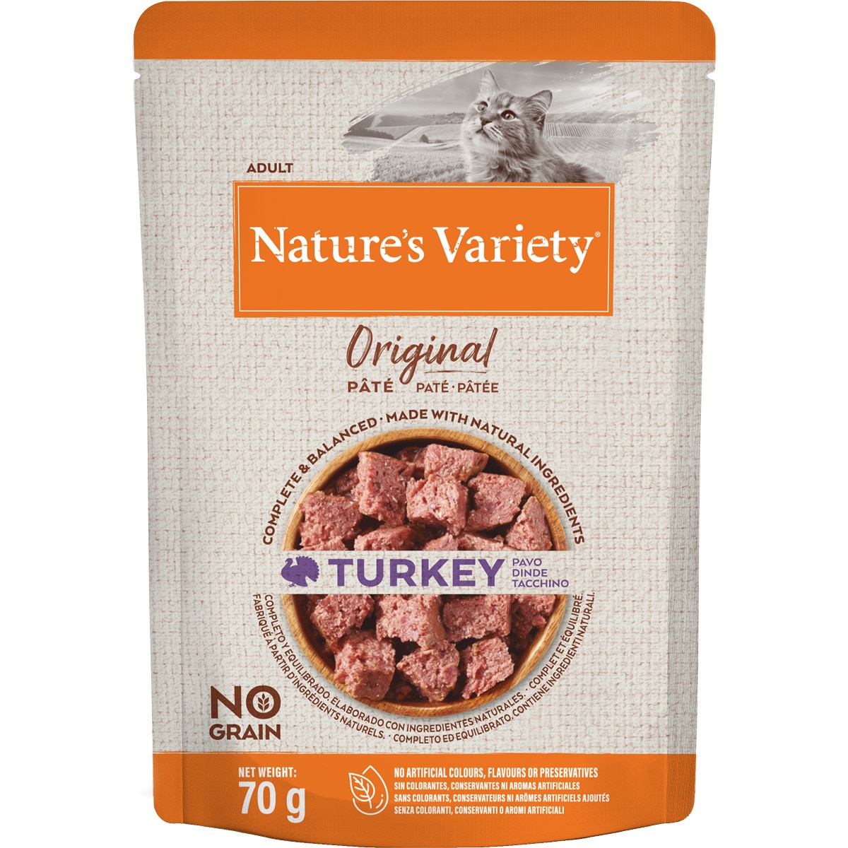 Comida Húmida para Gato Adulto Original de Peru embalagem 70 g