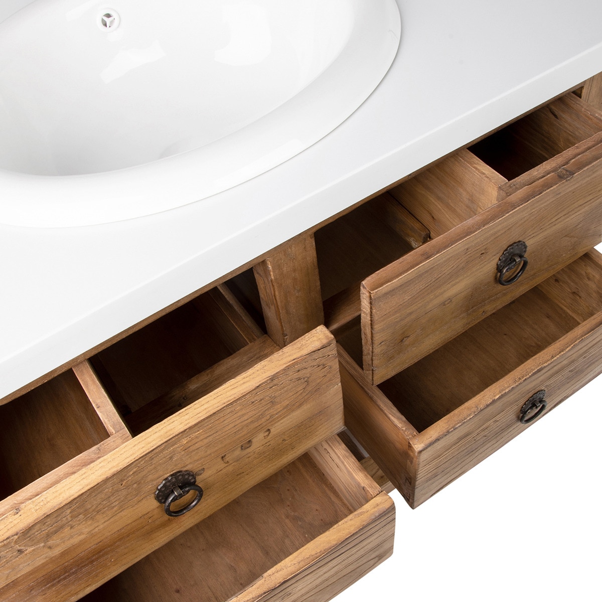 Bancada para móvel de casa de banho Opium Branco-9
