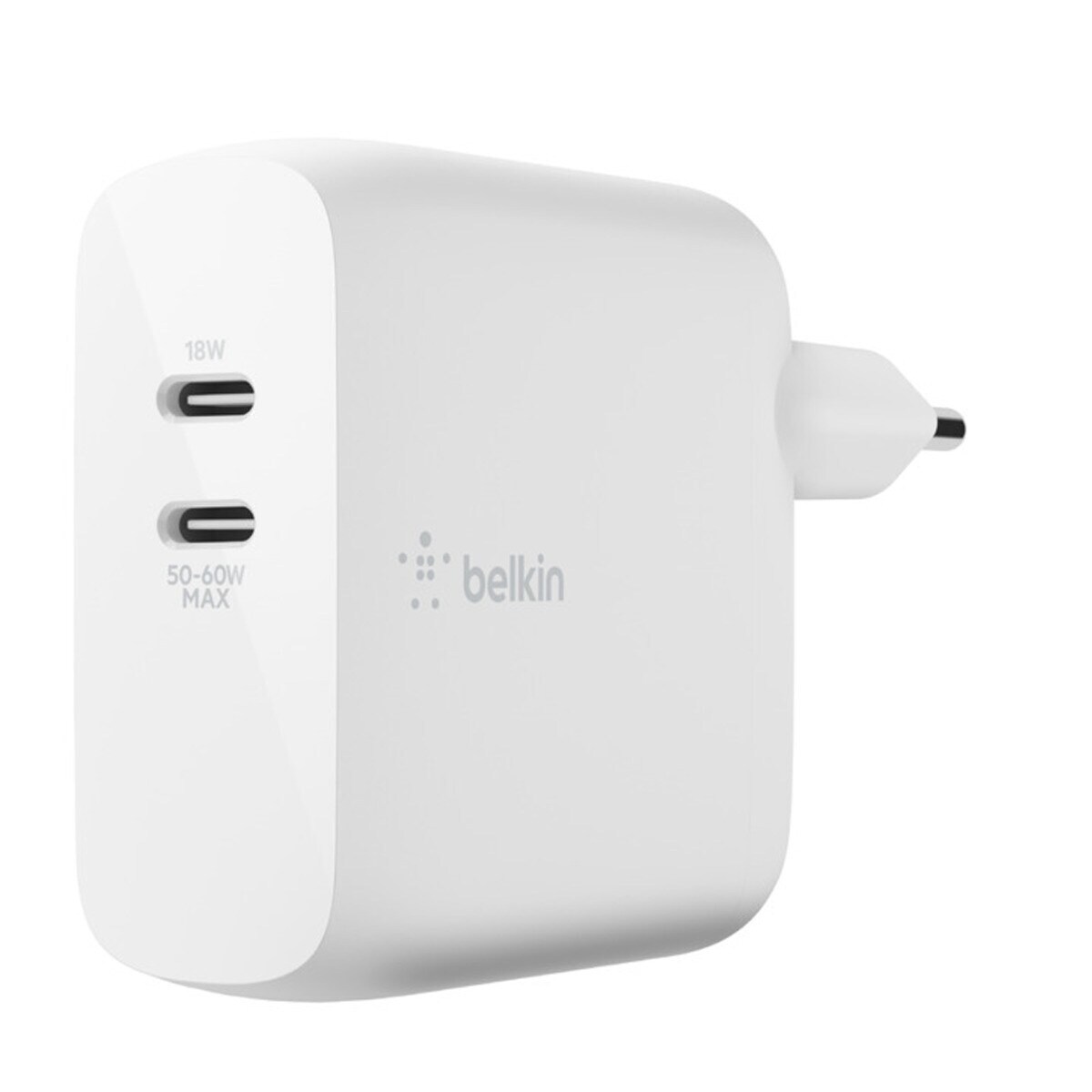 Carregador Belkin Dual Tipo-C X2 Gan, 68W - Branco Branco-1