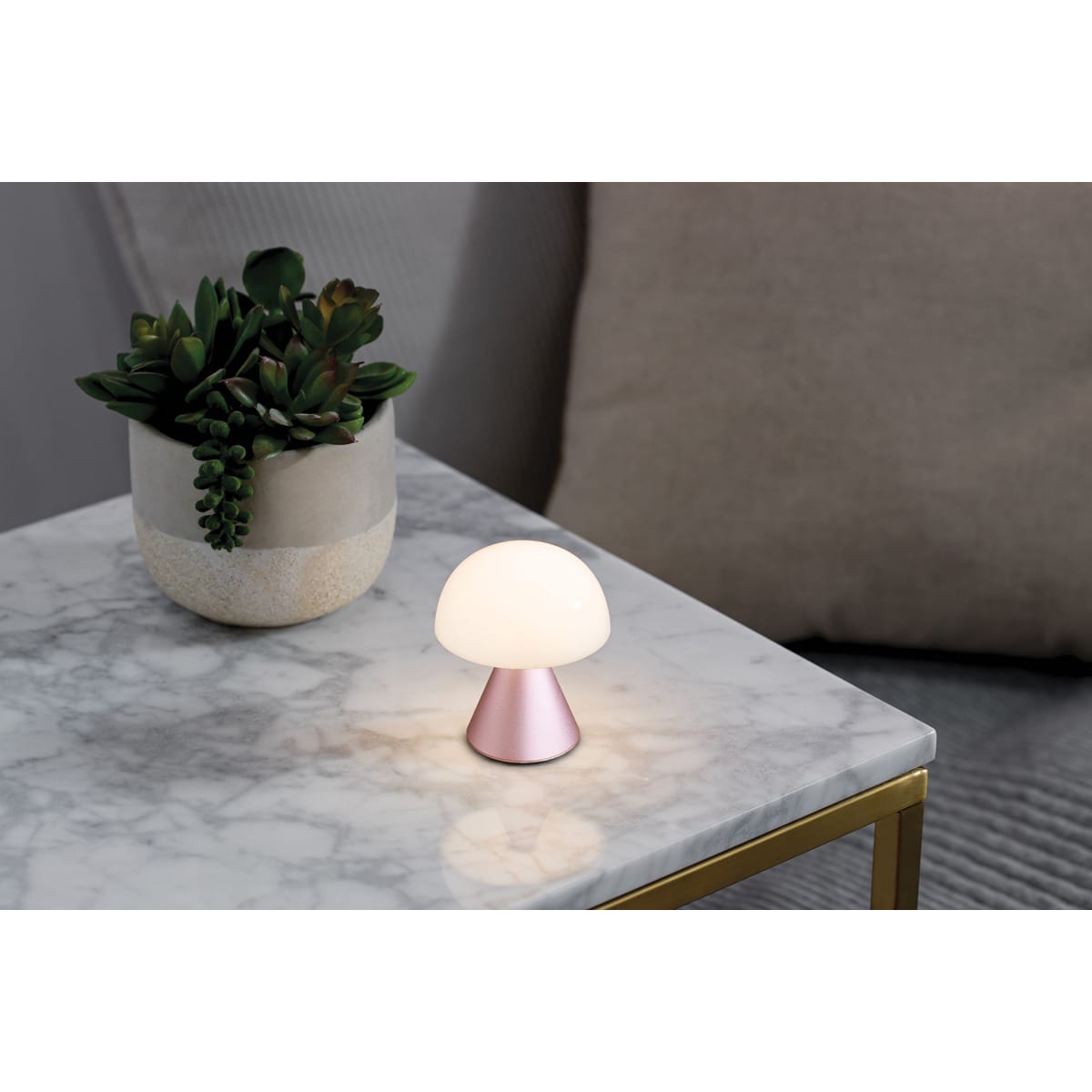 Mini Lámpara Led Lexon Rosa y Blanco Rosa-4