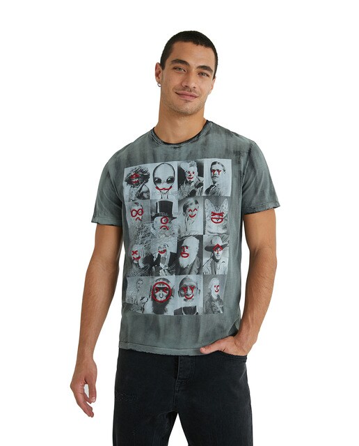 Camiseta de hombre gris de manga corta · Desigual · El Corte Inglés