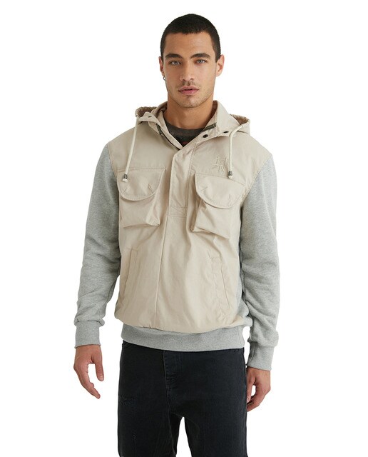 Sudadera de hombre marrón con capucha · Desigual · El Corte Inglés