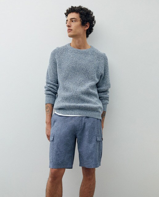 Bermuda tipo cargo de hombre azul · Sfera · El Corte Inglés
