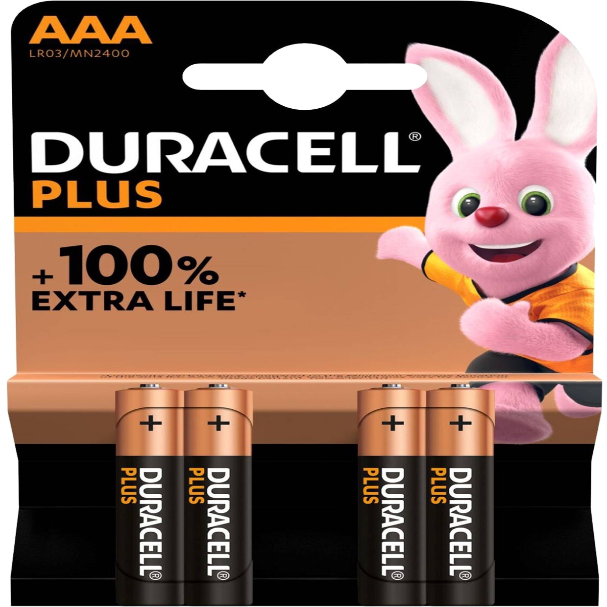 Pilhas AAA LR03 / MN2400 100% +Extra Life embalagem 4 unidades