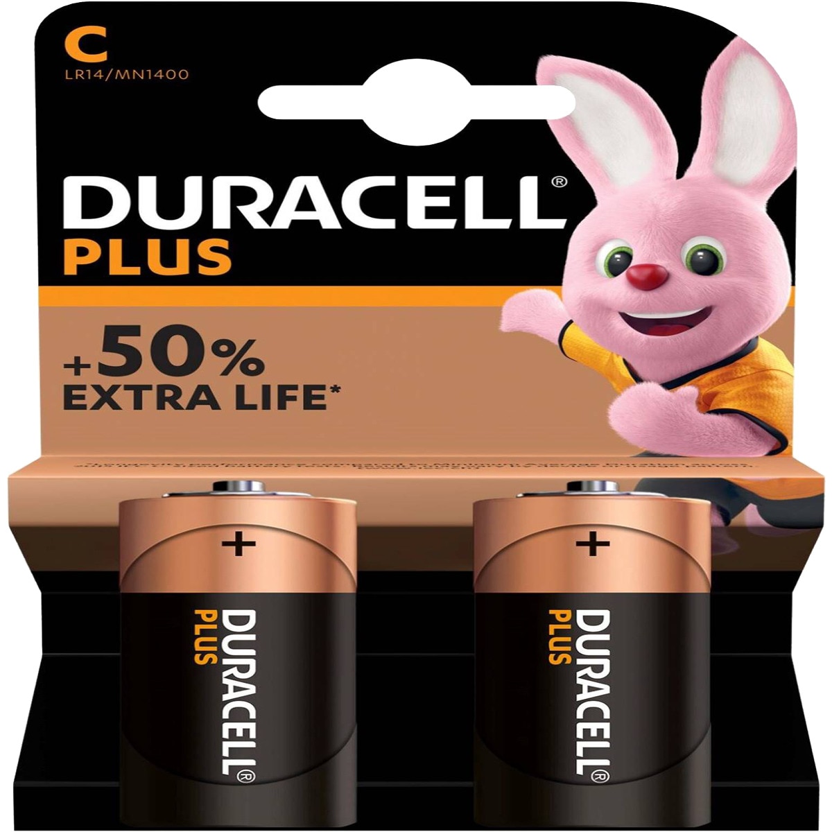 Pilhas C LR14 / MN1400 +50% Extra Life embalagem 2 unidades