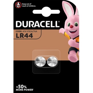 Pilhas A76 V13GA / 76A LR44 +50% More Power embalagem 2 unidades - Duracell