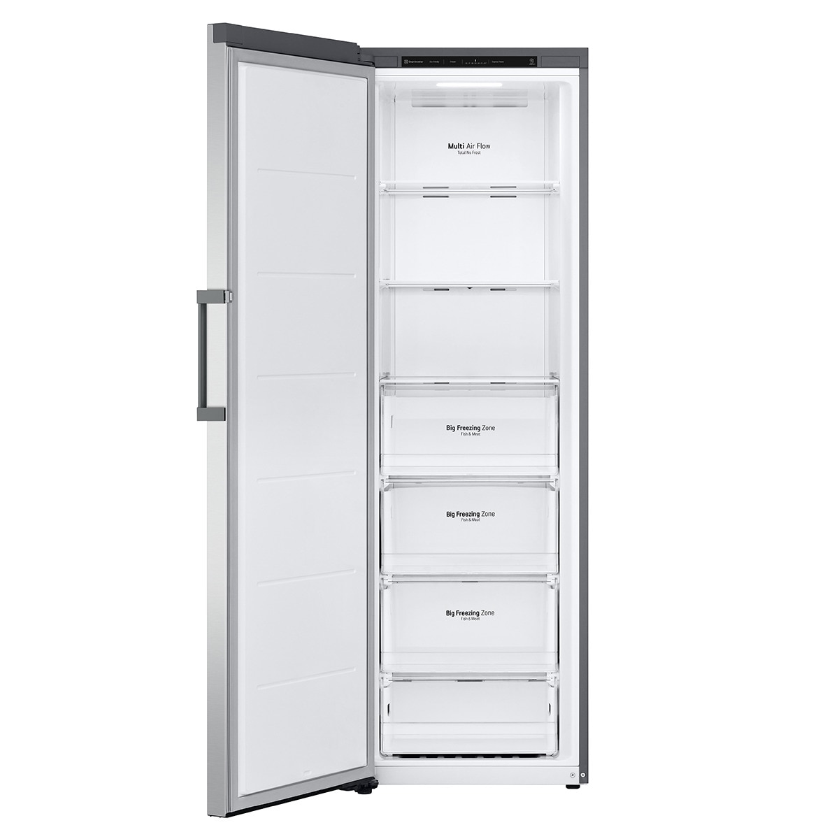Congelador vertical LG No Frost 186 cm, 355 l, Multi Air Flow, Inox- GFT41PZGSZ Inox-2