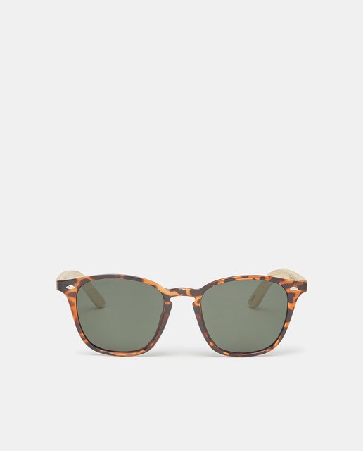 Gafas de sol cuadradas en havana con varillas de bambú · Jo \u0026 Mr. Joe · El  Corte Inglés
