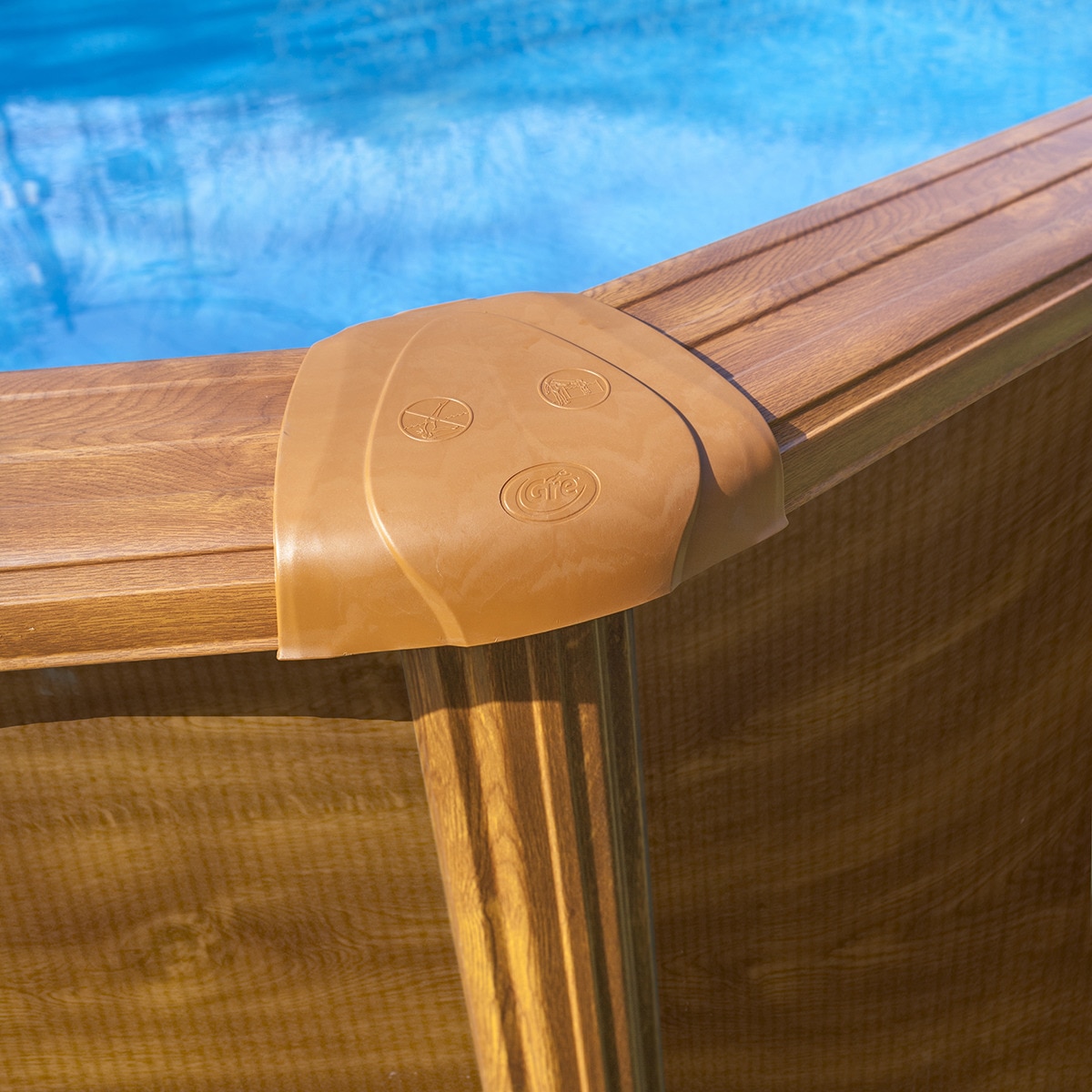 Piscina Acero Oval aspecto Madera 610 x 375 x 120 cm 2