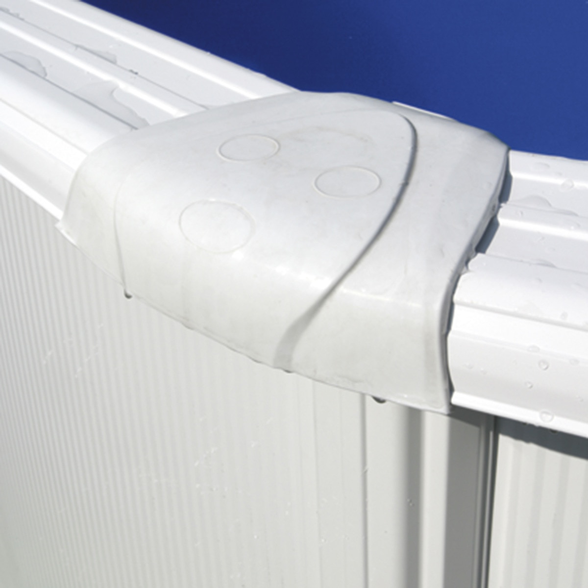 Piscina Acero Ovalada Lacada Blanco 610 x 375 x 120 cm 2