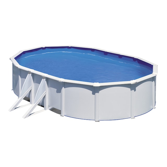 Imagen 0 de Piscina Acero Ovalada Lacada Blanco 610 x 375 x 120 cm