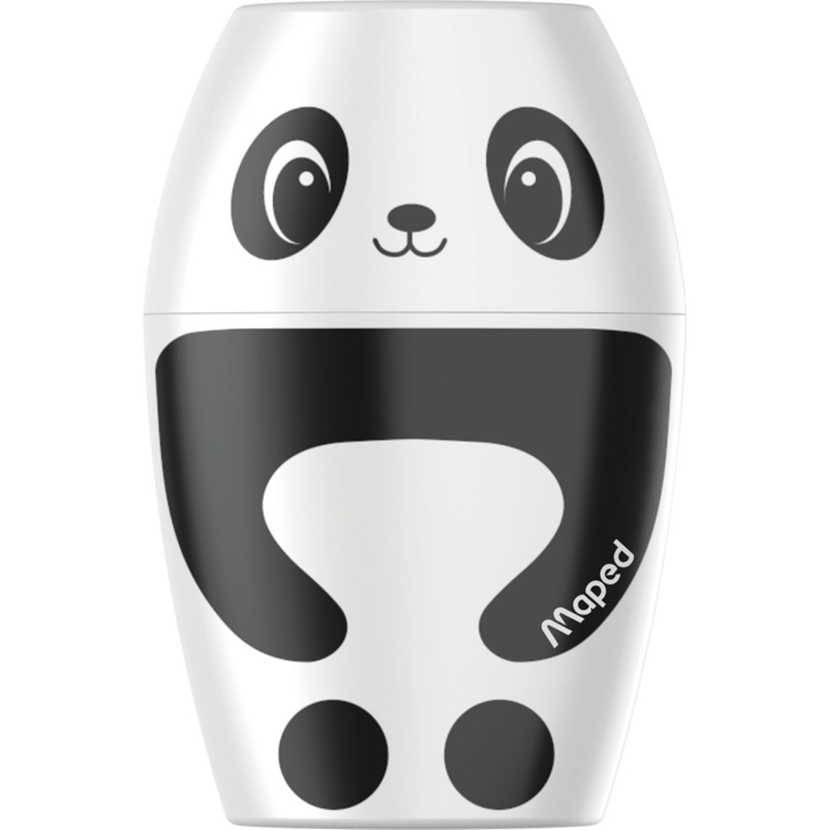Sacapuntas Con Depósito SHAKER FANCY  De 1 Orificio Con Diseño De Oso Panda Maped Blanco-2