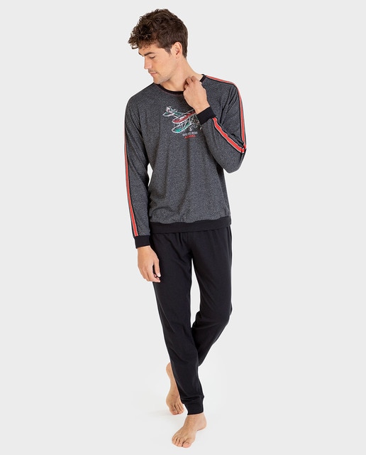 Pijama de hombre largo tejido fino gris · Massana · El Corte Inglés