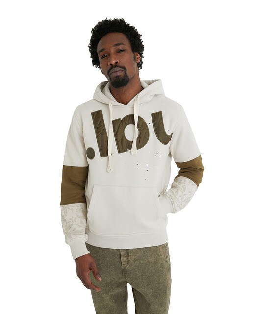 Sudadera de hombre de felpa natural con capucha · Desigual · El Corte Inglés