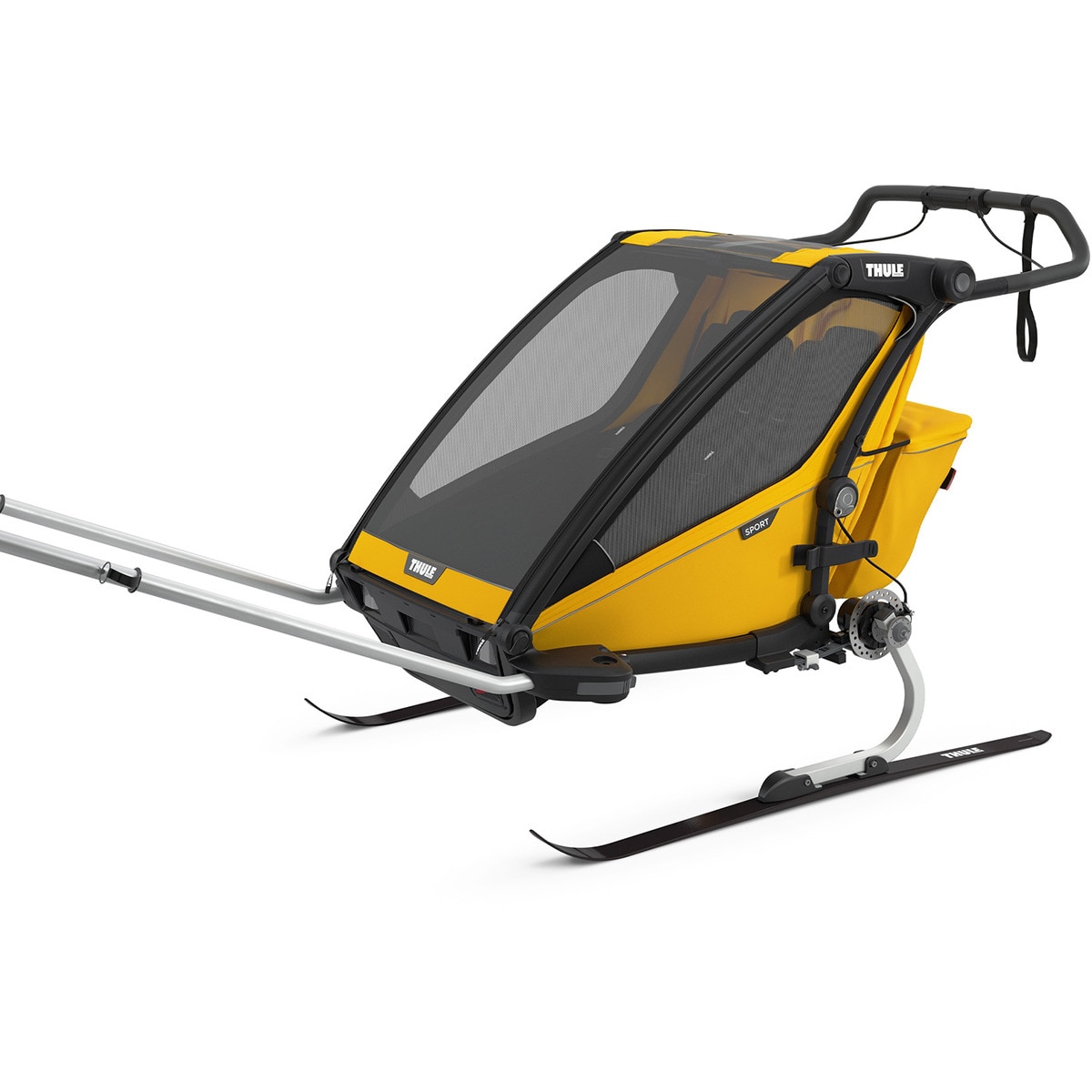Carrinho de Passeio Multifunções Chariot Sport 1 - Preto Amarelo-7