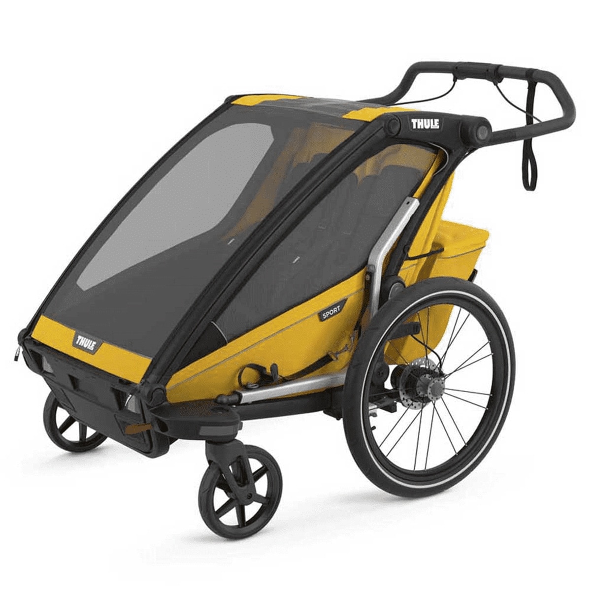 Carrinho de Passeio Multifunções Chariot Sport 1 - Preto Amarelo-6