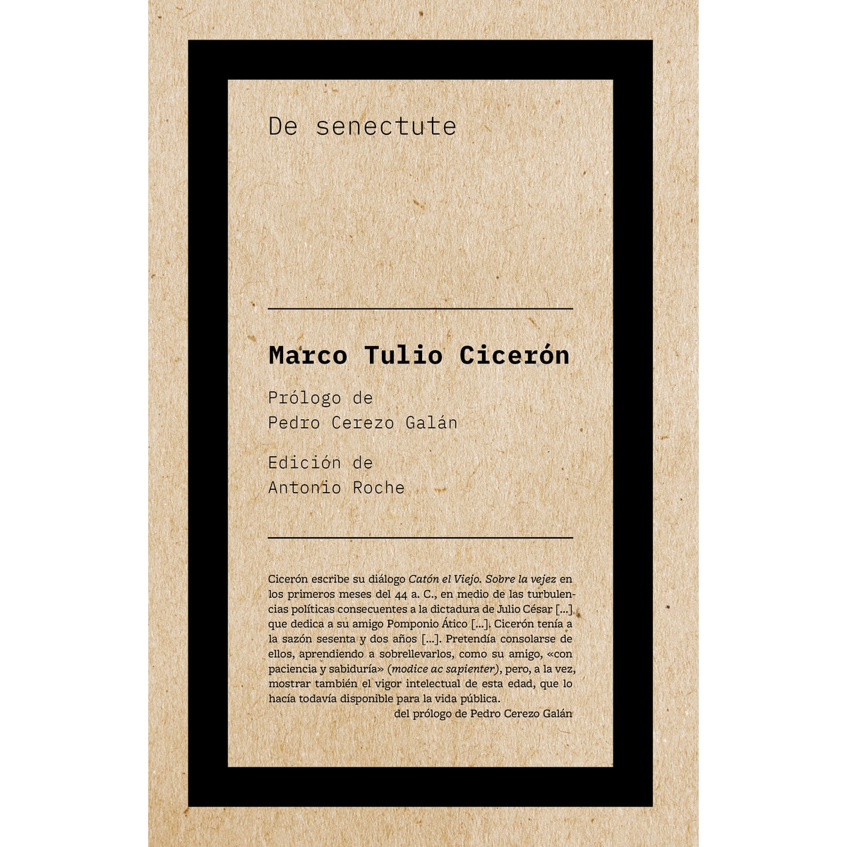 De senectute(Tapa blanda) 1