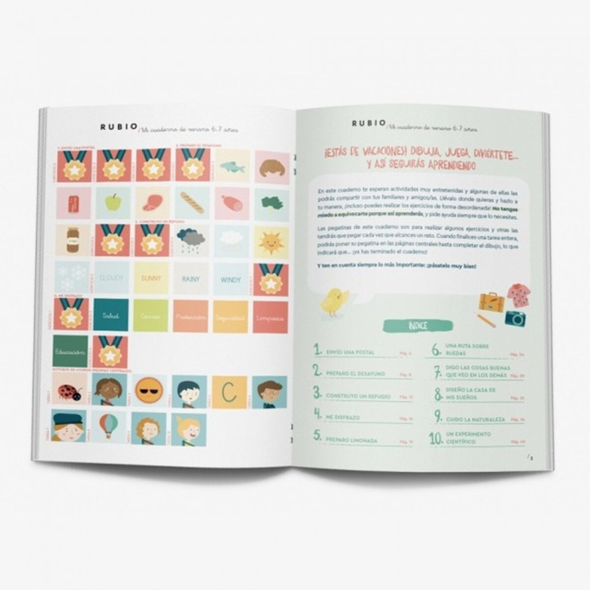 Mi cuaderno de verano RUBIO. 6-7 años  (Tapa blanda) 2