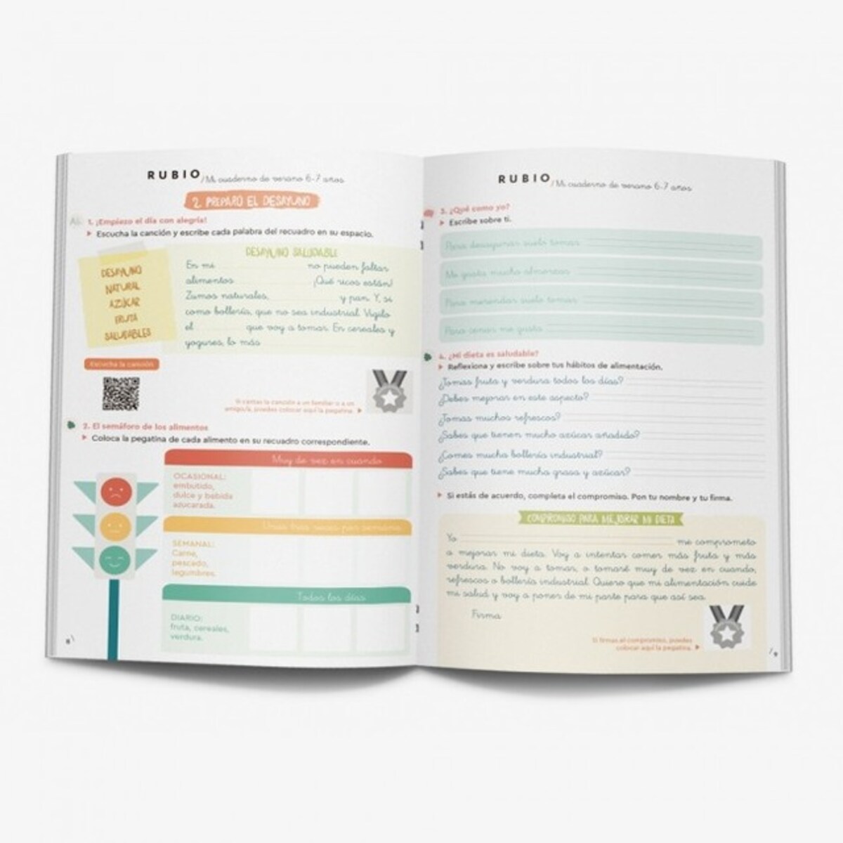 Mi cuaderno de verano RUBIO. 6-7 años  (Tapa blanda) 4