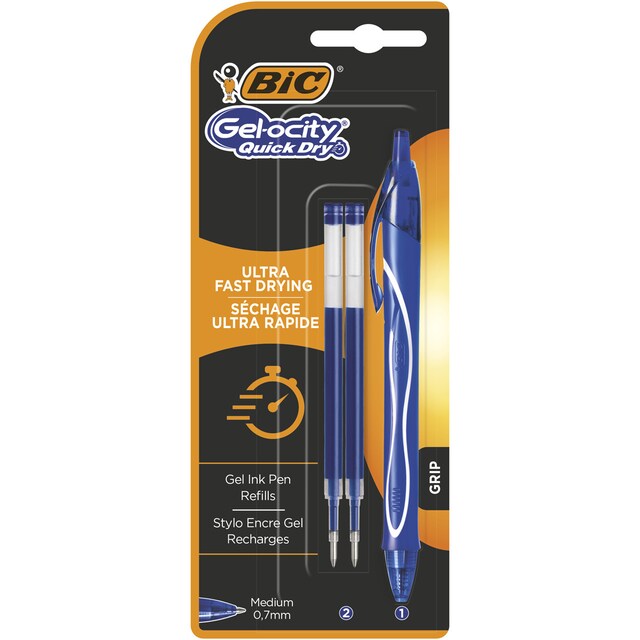 Imagen 0 de Pack de 1 Bolígrafo Gel Gelocity Quick Dry con 2 Recargas BIC Azul
