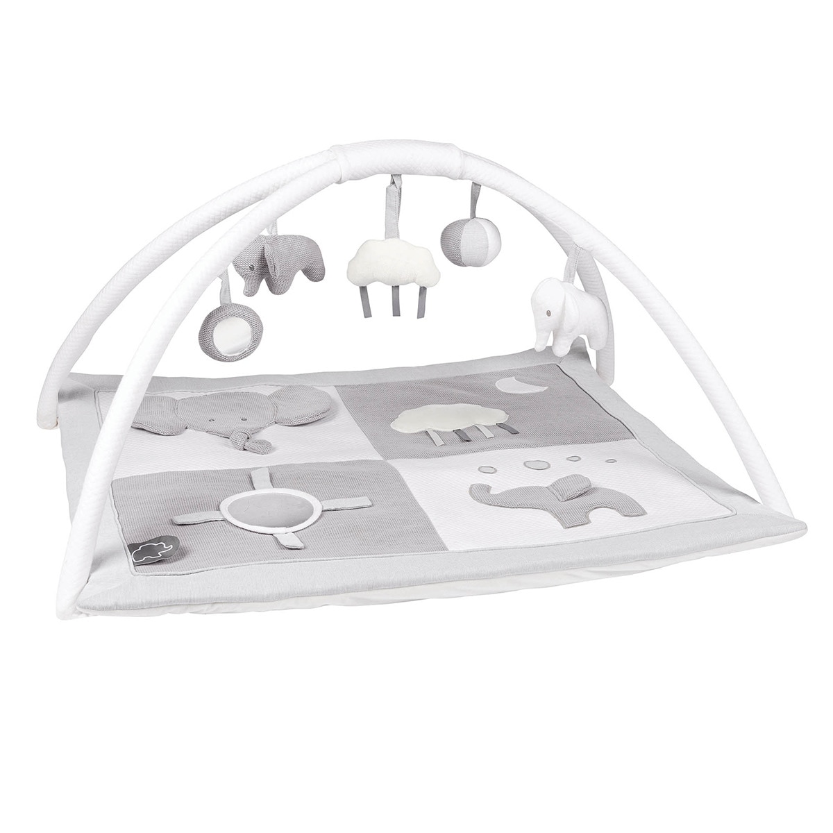 Nattou - Gimnasio Para Bebés Elefante Tembo Con Arco Blanco/Gris